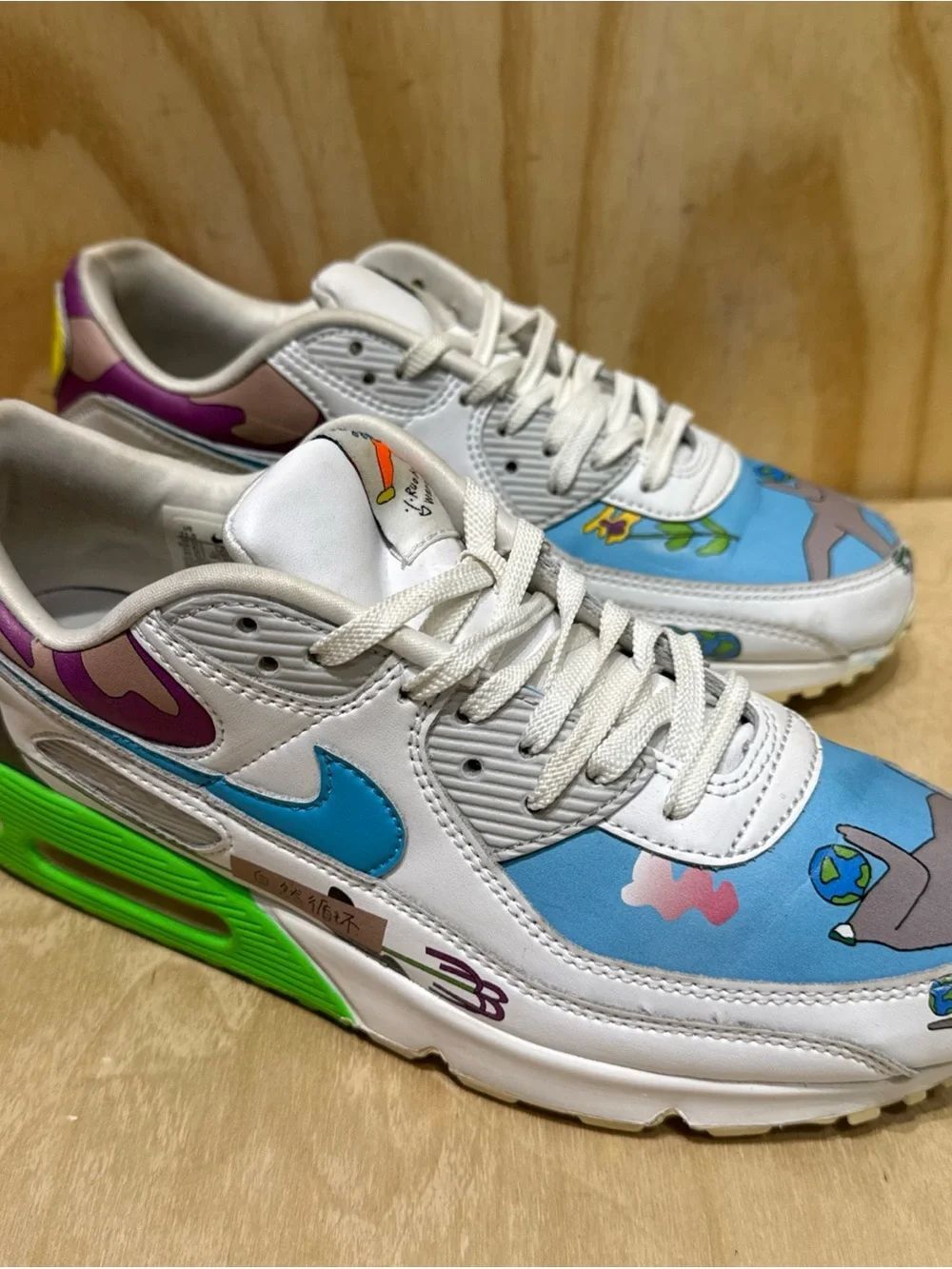 Nike Flyleather Air Max 90 QS X Ruohan Wang Mens Size 11.5 CZ3992-900